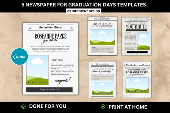 5 Graduation Day Newspaper Templates for a Memorable Celebration