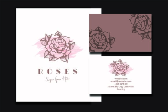 Elegant Rose Logo Business Card Templates for Modern Brands