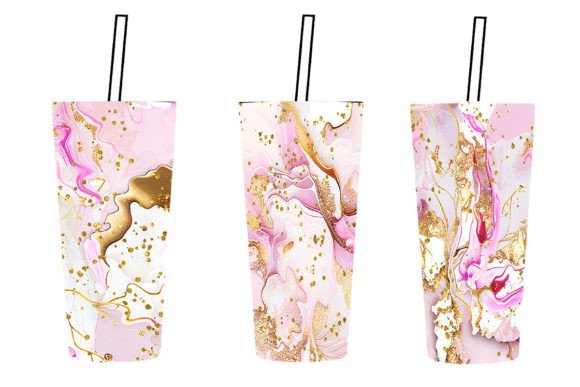 Evaluating Gold Pink Splashed Tumbler Templates 30 for Custom Drinkware Projects