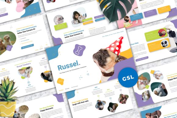 Russel - Pet Care Googleslide Templates: Elevating Professional Presentations in the Booming Pet Industry